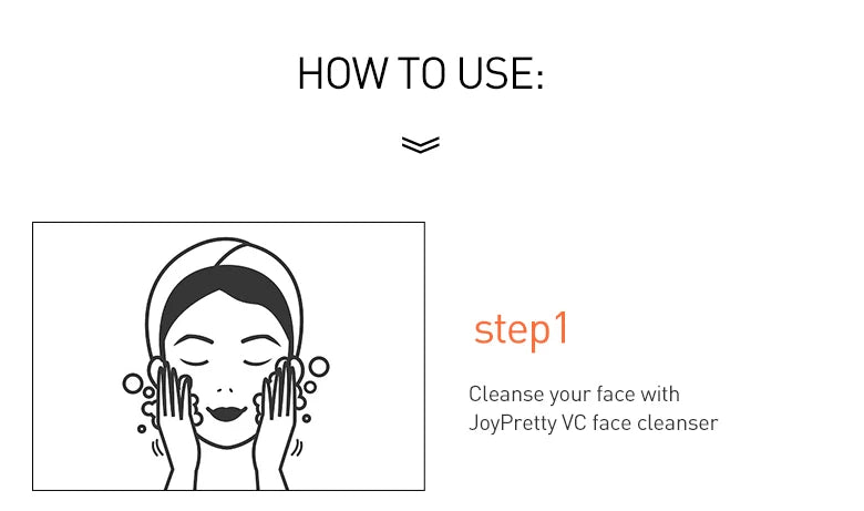 JoyPretty Vitamin C Face Skin Care Kit 5Pcs Whitening Cream for Dark Skin Serum Cleanser Facial Skin Lightening Moisturizing Set