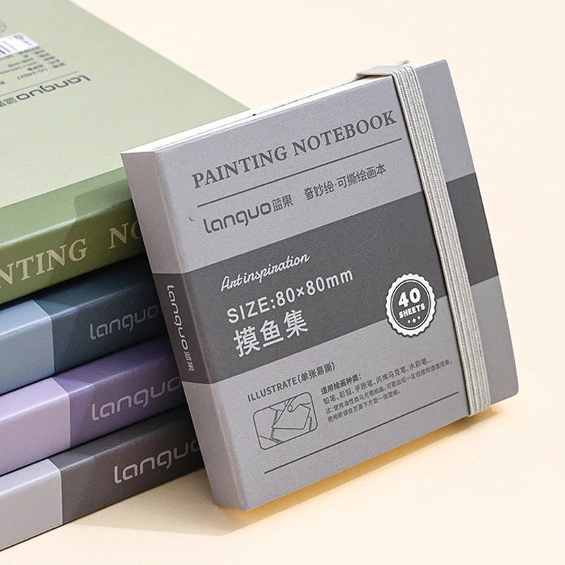 Creative Tearable Blank Painting Notebook Artist Thick Drawing Sketching Book for School Student Art Stationery Supplies