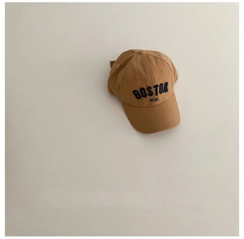 Solid Colors Letter Kids Baseball Cap Embroidery Children Girls Boys Sun Hat Spring Summer Outdoor Adjustable Visor Baby Cap
