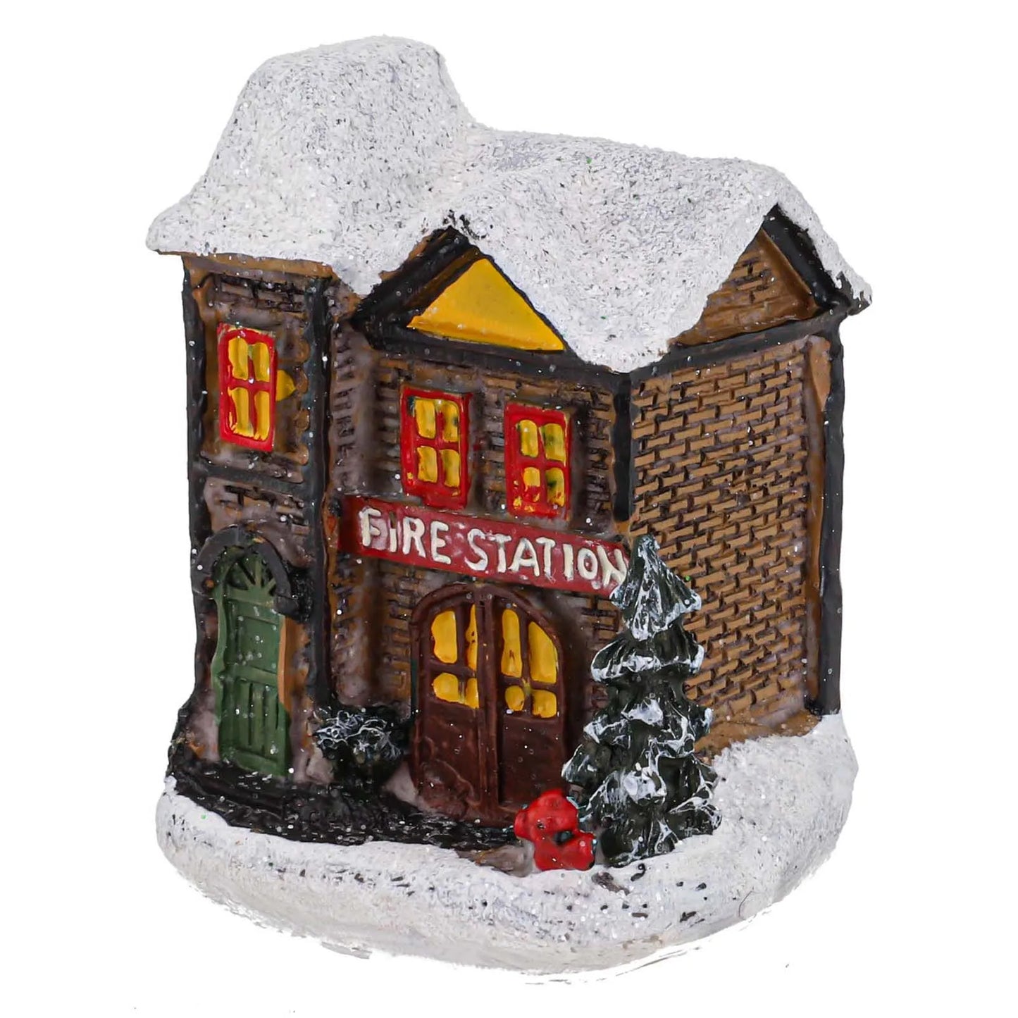 Christmas Pendant Drop Ornaments Brightness LED Light Up Small Village House Scene Christ Home Decoration Ornament Party Supplie