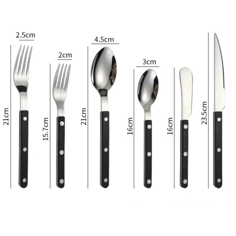Fashion New Colorful Handle 304 Cutlery Set 18/10 Stainless Steel Creativity Gift Flatware Knife Fork Spoon Drop Ship