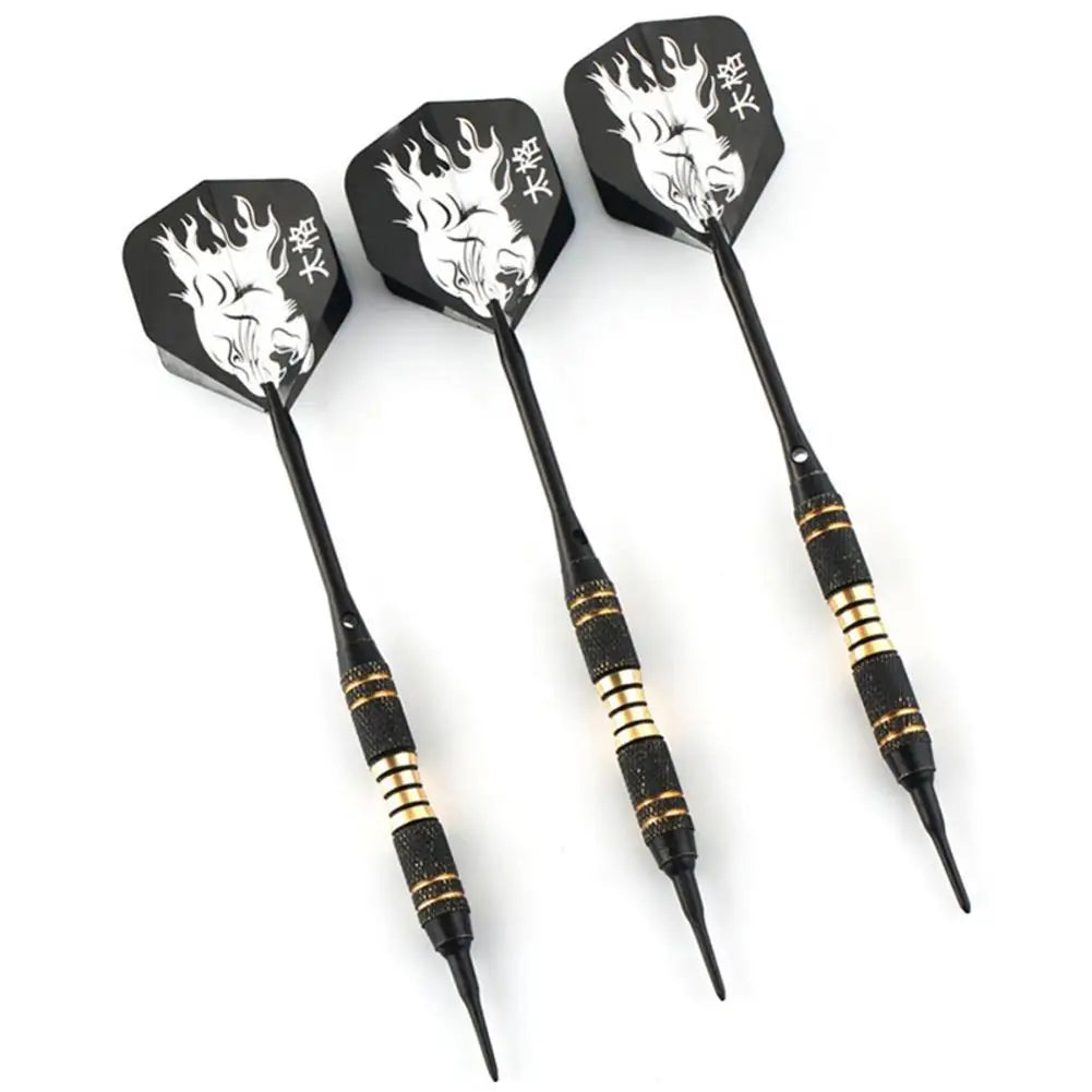 3pcs/Set Professional Black Darts 18g Safty Soft Darts Electronic Games Dartboard Soft For Indoor Tip Dardos
