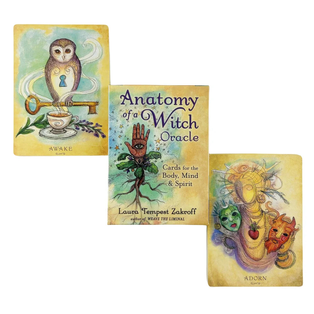 Anatomy of a Witch Oracle Cards Divination Tarot Board Game Deck Fortune Telling Family Party Guide Versions Edition