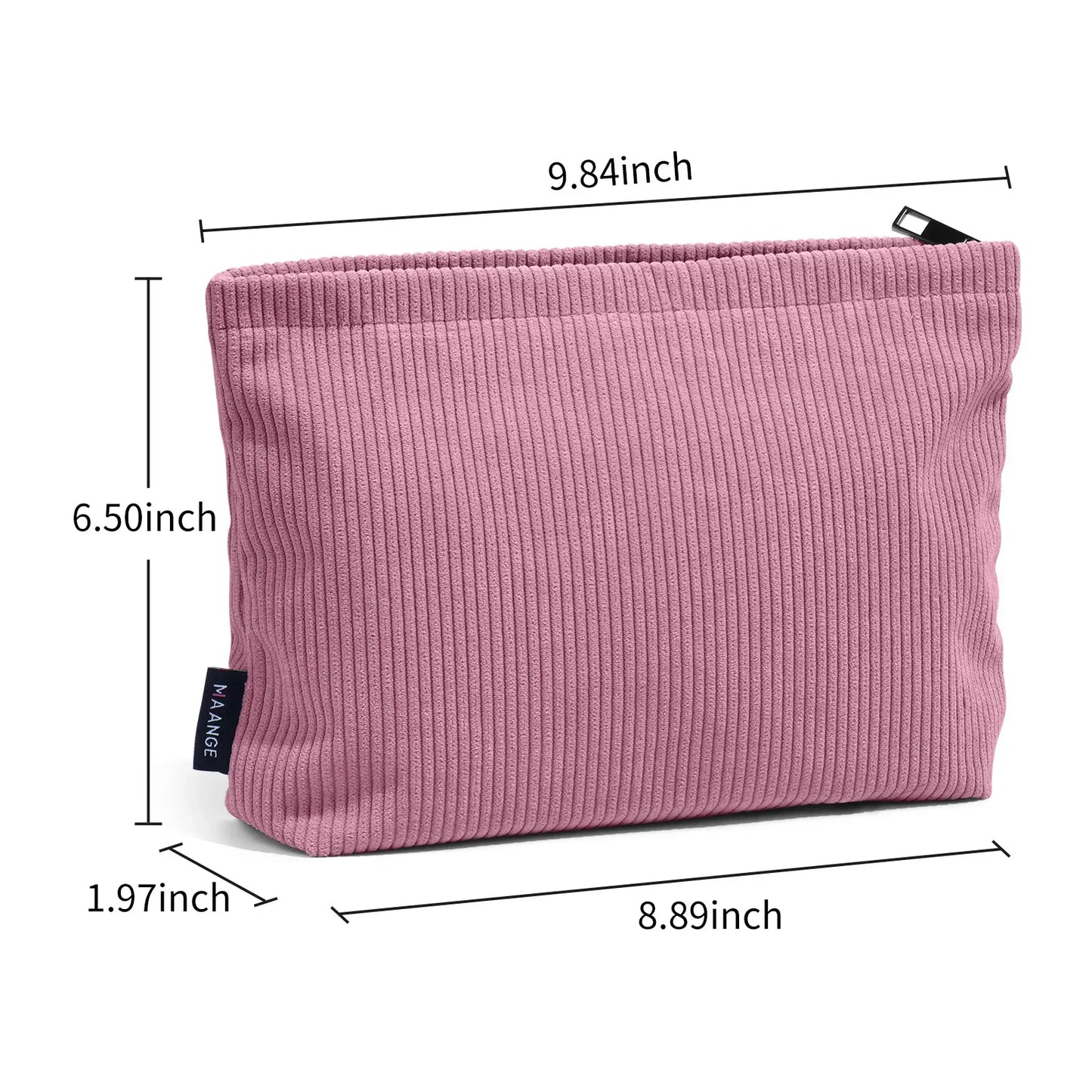 Corduroy Travel Cosmetic Bag Portable Makeup Storage Bag Purses Women Large Capacity Zipper Make Up Organizer Storage Clutch