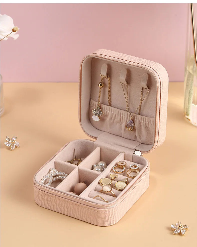 1pc Mini Jewelry Accessory Storage Box Portable Travel Storage For Jewelry Accessories Earrings Rings Necklaces Display Box