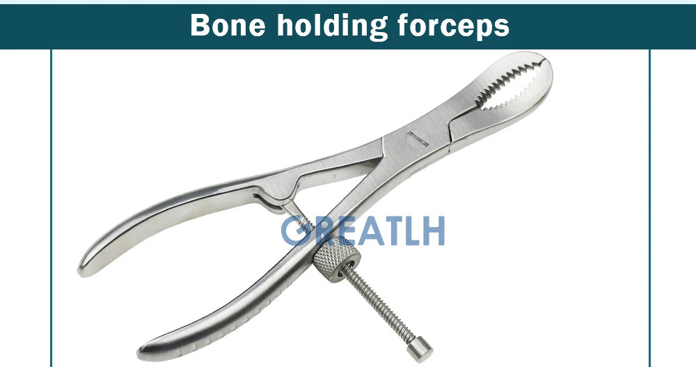 Bone Holding Forceps Stainless Steel Toothed Phalanges Reduction Forceps Veterinary Orthopedics Instruments 1pcs pet