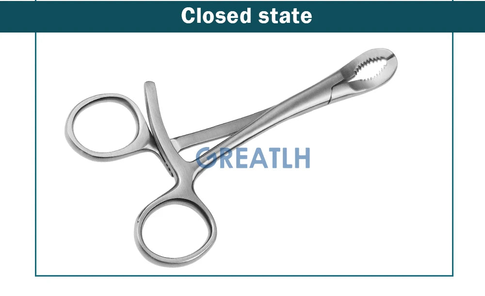 Bone Holding Forceps Stainless Steel Toothed Phalanges Reduction Forceps Veterinary Orthopedics Instruments 1pcs pet