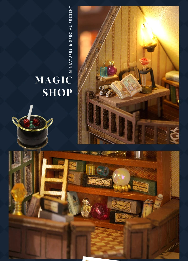 Diy Mini Wooden Casa Roombox Dollhouse With Furniture Light Doll House Miniature Items maison For Toys Birthday Gifts