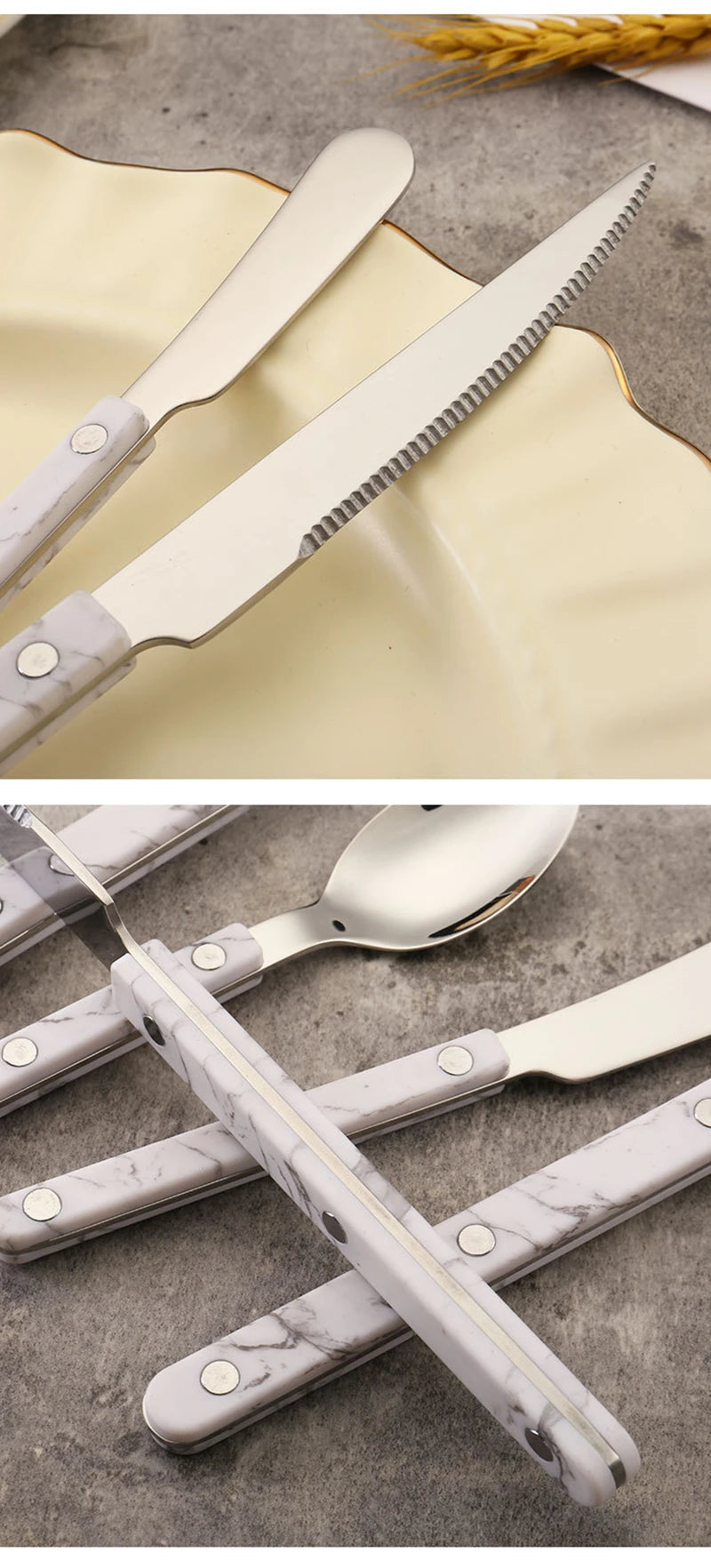 Fashion New Colorful Handle 304 Cutlery Set 18/10 Stainless Steel Creativity Gift Flatware Knife Fork Spoon Drop Ship