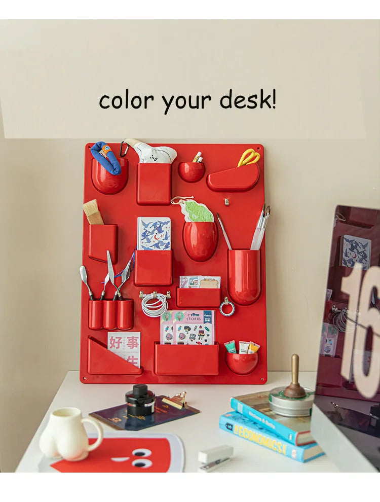Storage Rack for Wall Holder Offices Kitchens Organizer Workshops Bathrooms Children's Rooms Different Shapes Size Hooks Clips