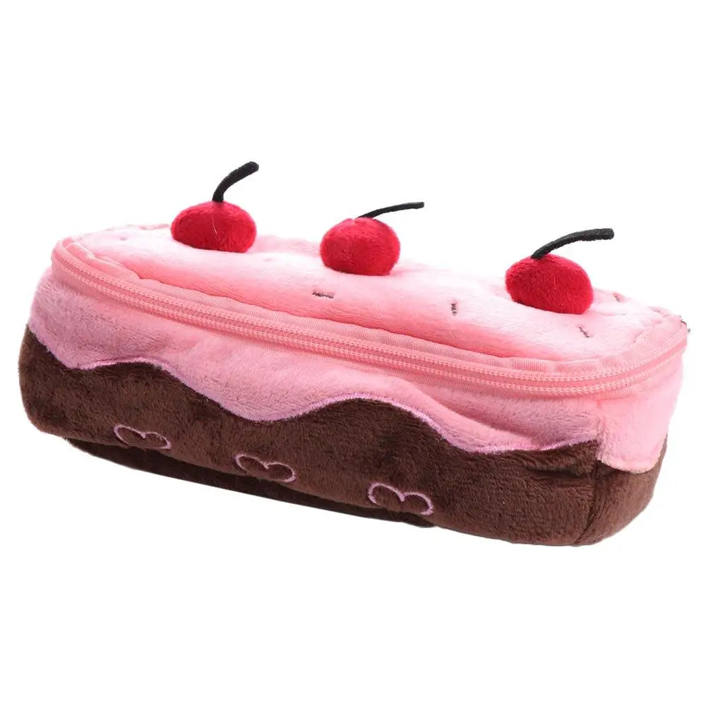Cherry Cake Plush Pen Bag Cosmetic Bags Large Capacity Stationery Bag Exquisite Kawaii Pencil Pouch Stationery Box
