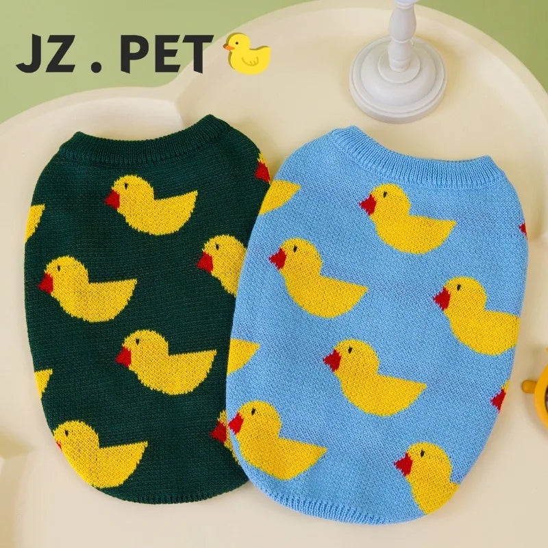 Fashion New Pet Dog Sweater for French Bulldog Korea Style Duck Pattern Cute Pet Dog Sweaters for Puppy Winter Puppy Clothes
