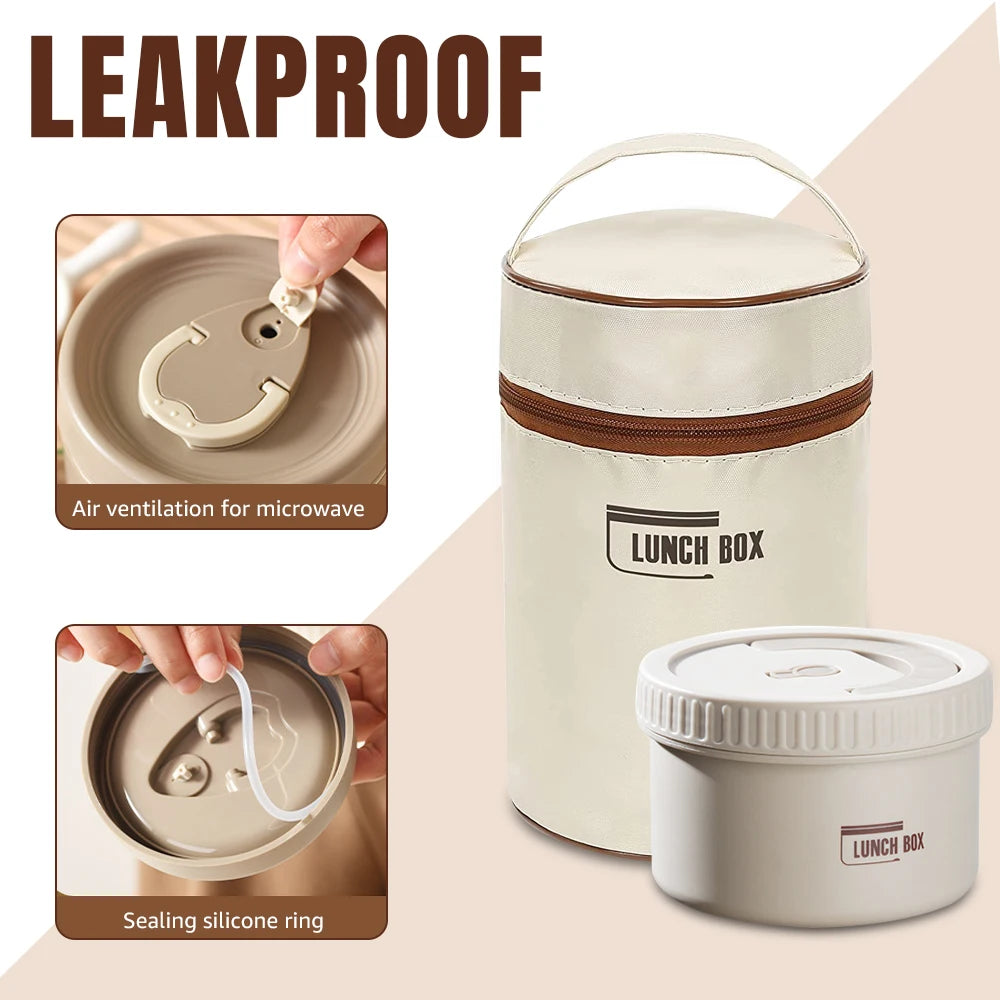 Thermal Lunch Box Portable Stackable Bento Japanese Style Leakproof Bento Box Microwave oven Dinnerware for Students