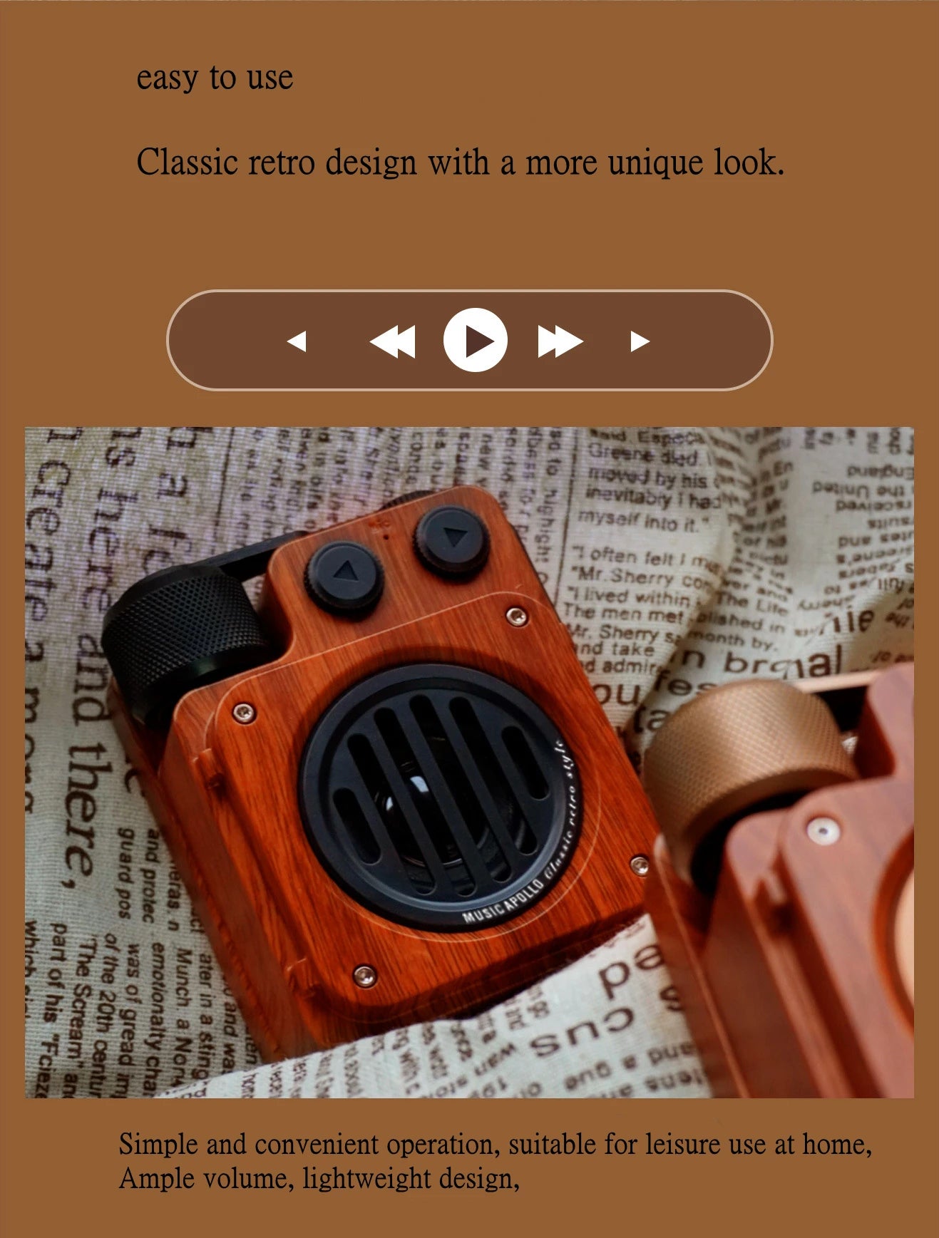 American retro mini FM radio wireless bluetooth speaker portable subwoofer outdoor small steel gun creative caixa de som
