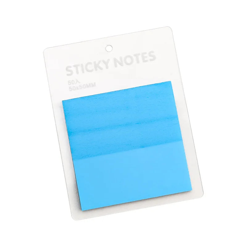 50 Sheets Color Transparent Waterproof 50*50mm Sticky Note Pads Notepads for School Stationery Office Supplies