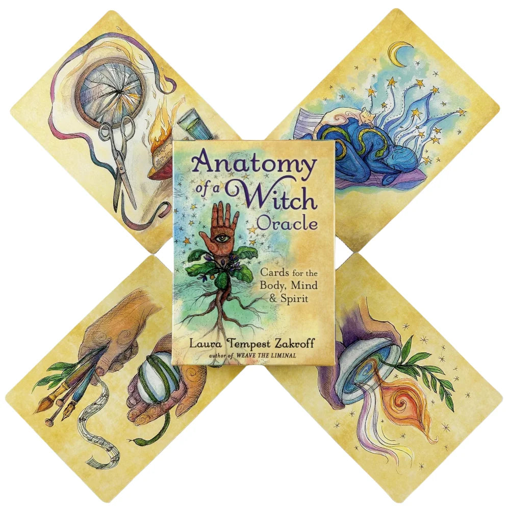 Anatomy of a Witch Oracle Cards Divination Tarot Board Game Deck Fortune Telling Family Party Guide Versions Edition