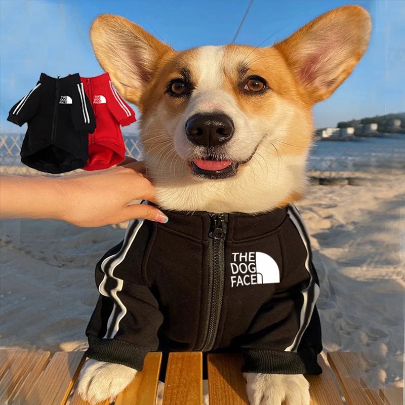 Design Pet Dog Hoodies Cool Dogs Clothes For French Bulldog Pullover Sweatshirt Coats Small Medium Big Dogs the dog face