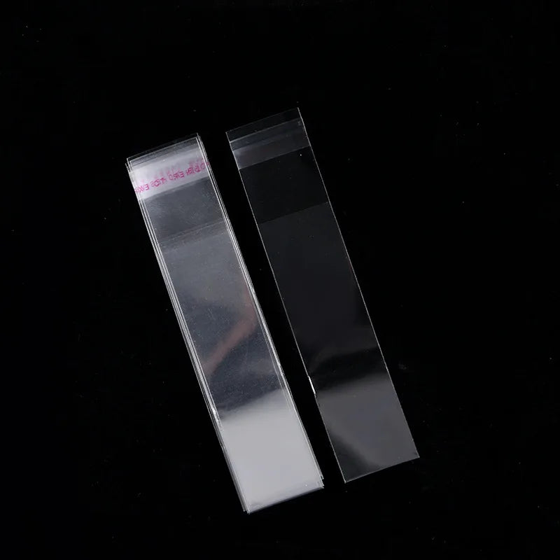 TETP 200Pcs Long Clear Self Adhesive Bags For Bracelet Necklace Pencil Jewelry Gifts Accessories Packaging Storage Plastic Bag