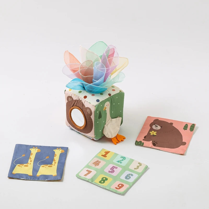 Montessori Toys Magic Cotton Animal Tissue Box Kids Finger Exercise Busy Board Toys Baby Educational Activity Sensory Game Gifts
