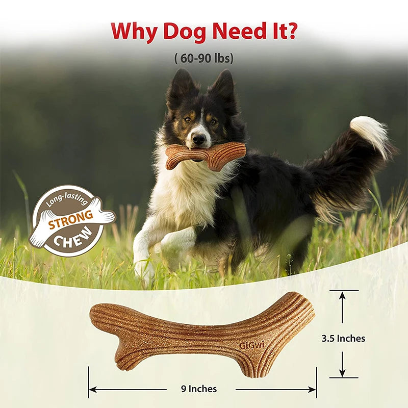 GiGwi Dog Chew Toy Real Wood Powder PP Dog Interactive Toy Tree Branch Dog Dental Chews Stick Pet Chewing Toys Bone Dogs Gift
