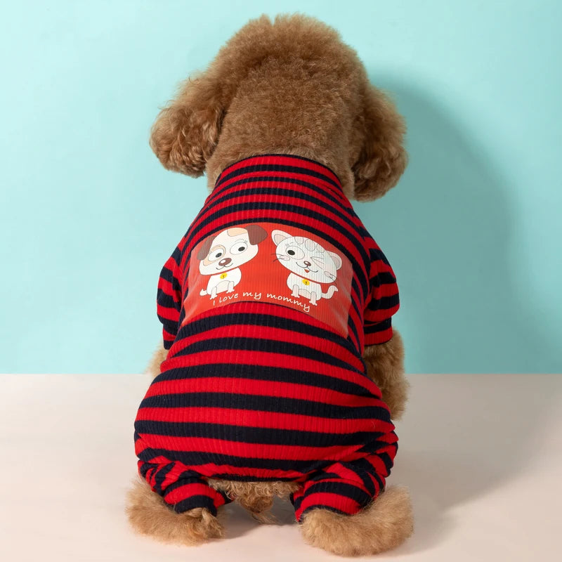 Dog Pajamas Pet Clothes for Small Dogs Cat Overall Suit Dog Puppy Jumpsuit for Dogs Chihuahua Sleepingwear Pet Clothing Coat