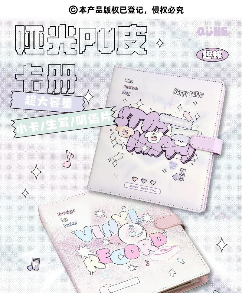 MINKYS Kawaii PU Leather 25R Big A5 Kpop Photocard Binder Collect Book Idol Photo Card Holder Photocard Album