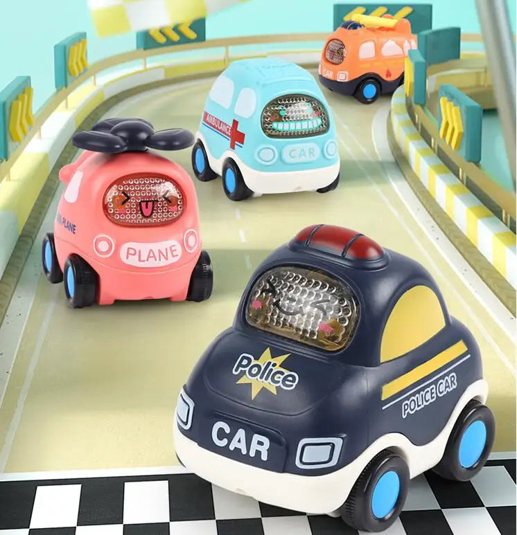 Mini Racing Car Kids Educational Toy Baby Car Toys Cars Soft & Sturdy Pull Back Car Toys For Children Boys Girl 1 2 3 4 5 Years