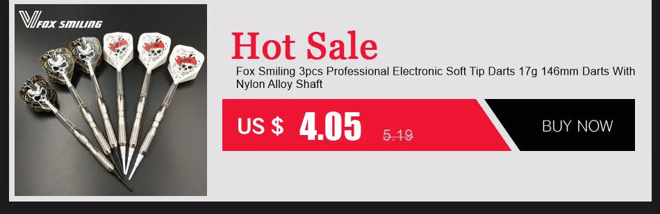 Fox Smiling 30PCS Dart Flights Wolf Pattern PET Dart Accessories Dardos Feather Leaves