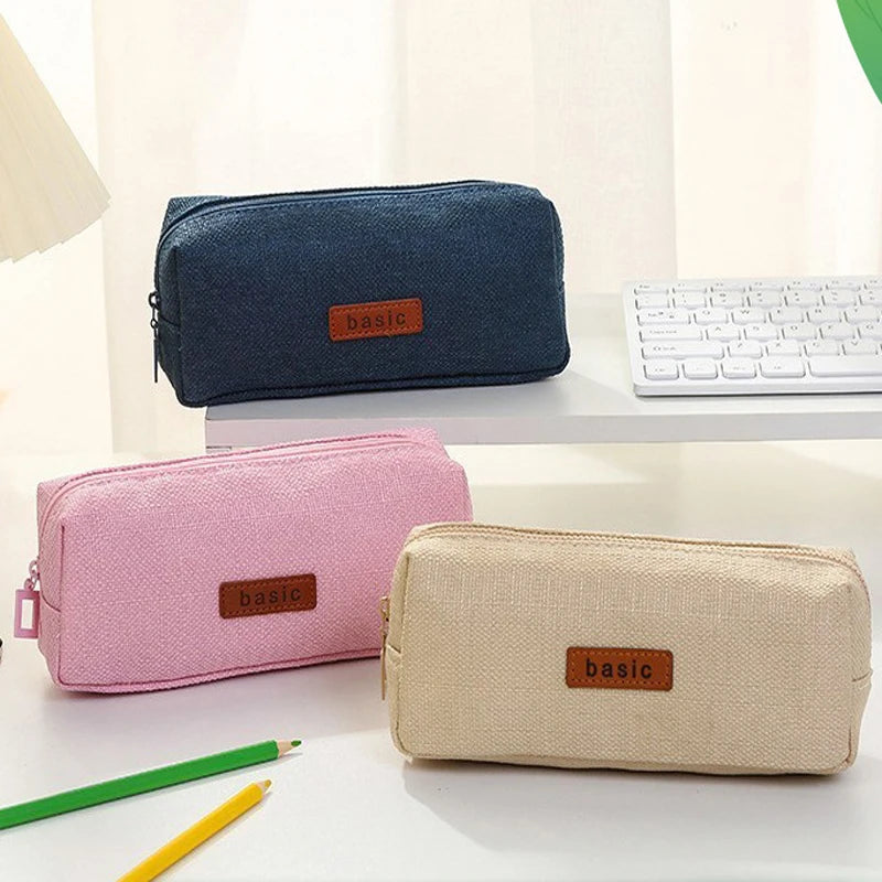 Kawaii Pencil Case for Girls Boys Large Capacity Cute Washable Pen Cosmetic Bag Multicolor Optional School Supplies Stationery