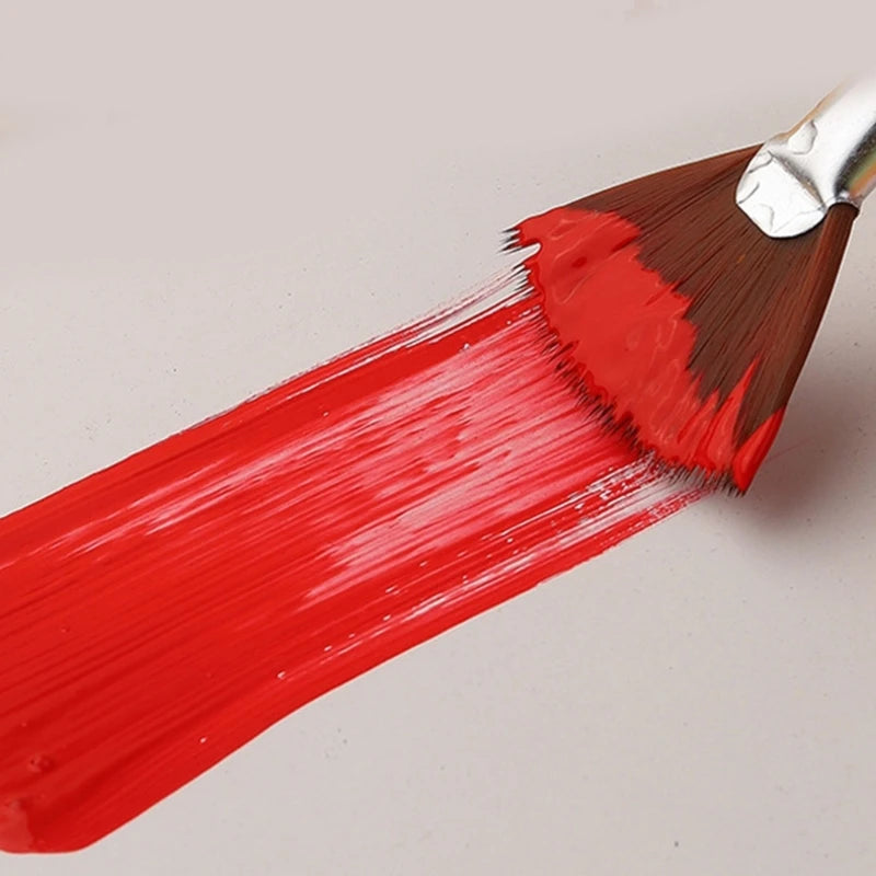 Fan Tip Paintbrush Professional Watercolor Paint Brush for Beginner Acrylic Gouache Watercolor Painting Mininatures