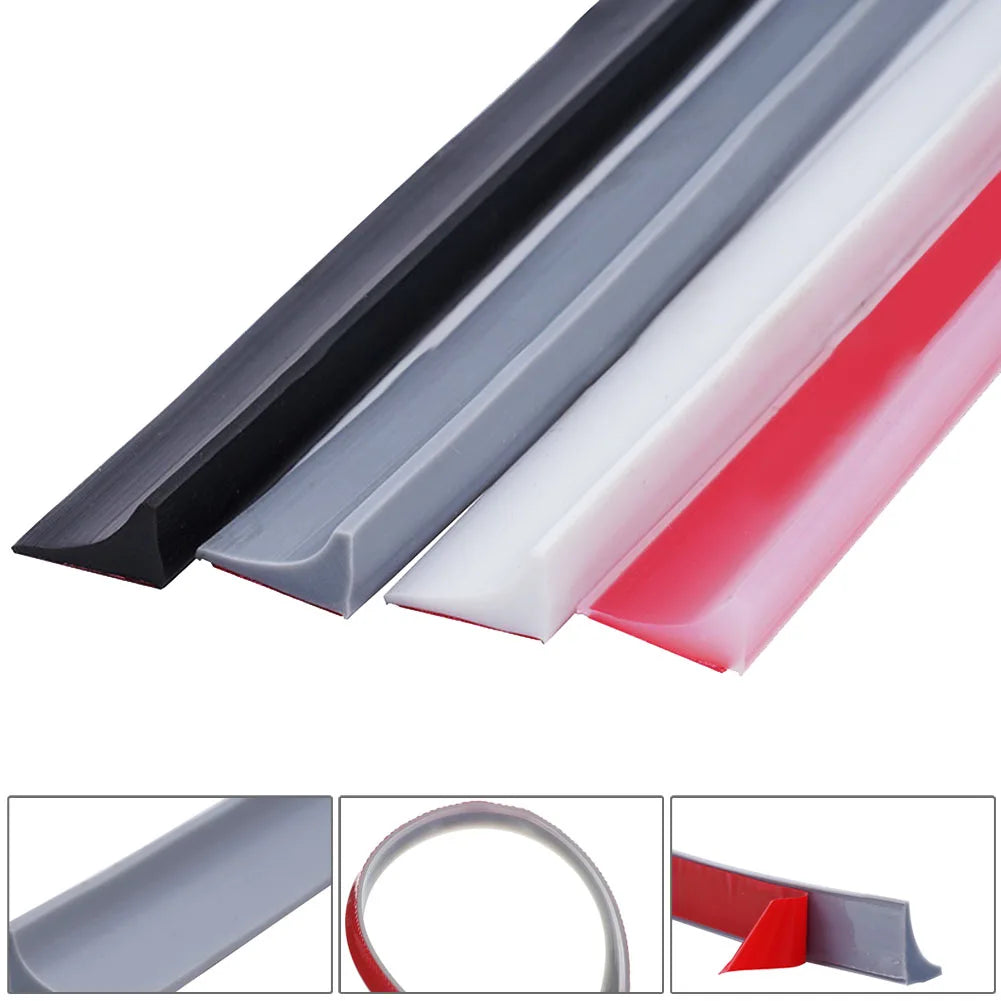 Bathroom Retention Water Barrier Strip Rubber Silicone Shower Barrier Water Stopper Kitchen Dry And Wet Separation Seal Strip