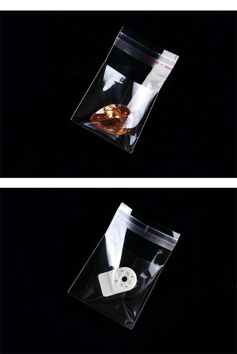 TETP 200Pcs Long Clear Self Adhesive Bags For Bracelet Necklace Pencil Jewelry Gifts Accessories Packaging Storage Plastic Bag