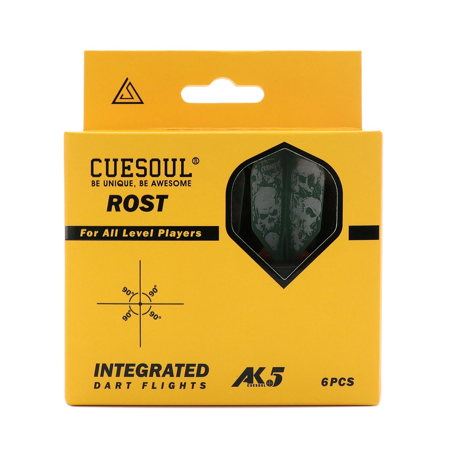 CUESOUL AK5 Integrated Dart Shaft and Flights 6 Pcs Big Wing Shape-21/28mm