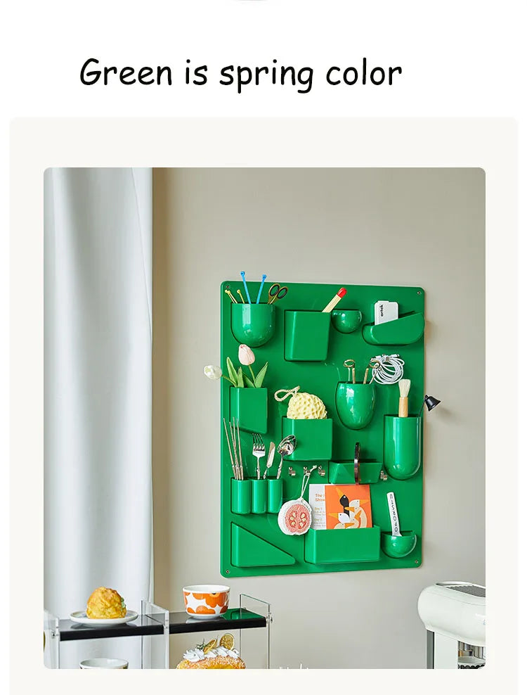 Storage Rack for Wall Holder Offices Kitchens Organizer Workshops Bathrooms Children's Rooms Different Shapes Size Hooks Clips