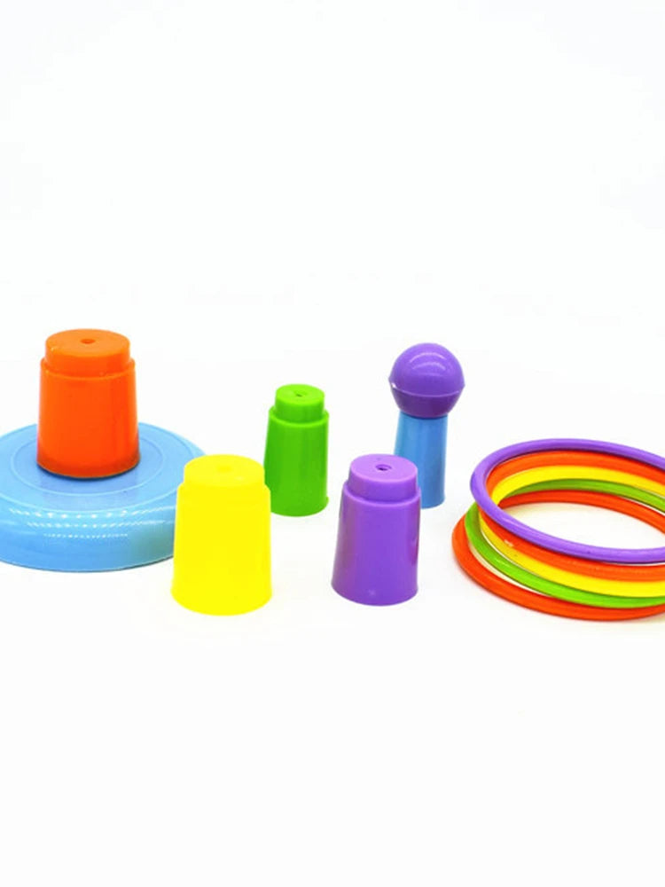 Funny Mini Ferrule Toy for Parrot Bird Training Intelligence Toy Game Colorful Rings Bird Activity Training Toy DropShipping
