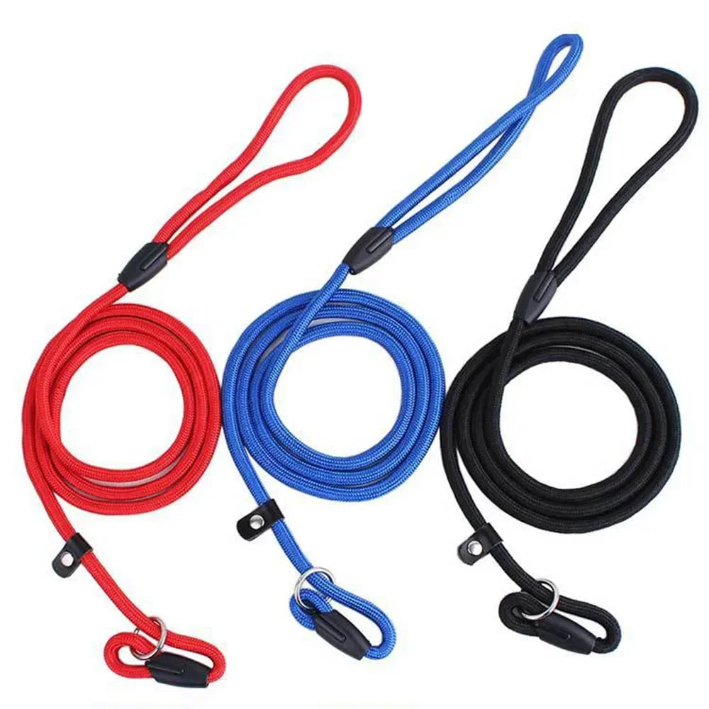 Dog Leash Slip Chains Collar Leads Strong Heavy Duty Nylon Rope No Pull Pet Training Leash for Small Dogs Puppy Traction Rope