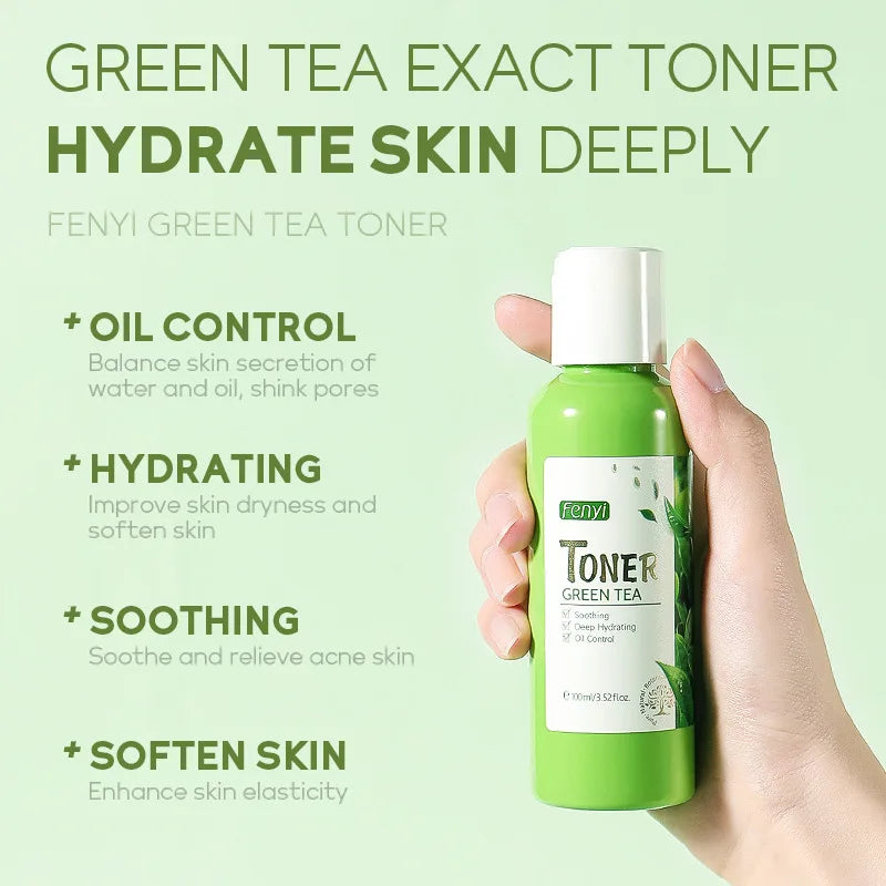 Facial Products Kit Sakura / Green Tea Face Cream Nourishing Skin Face Serum Fade Dark Circle Eye Cream Skincare Korean Cosmetic