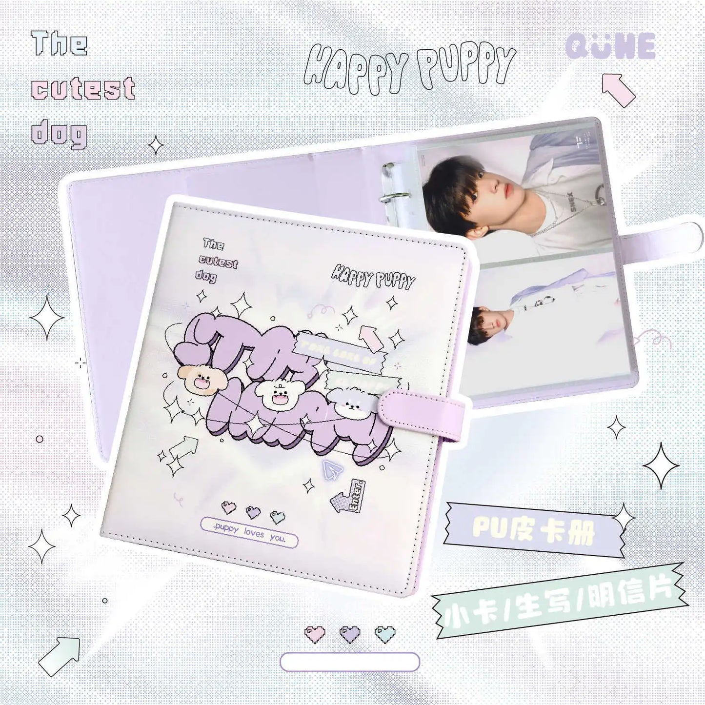 MINKYS Kawaii PU Leather 25R Big A5 Kpop Photocard Binder Collect Book Idol Photo Card Holder Photocard Album