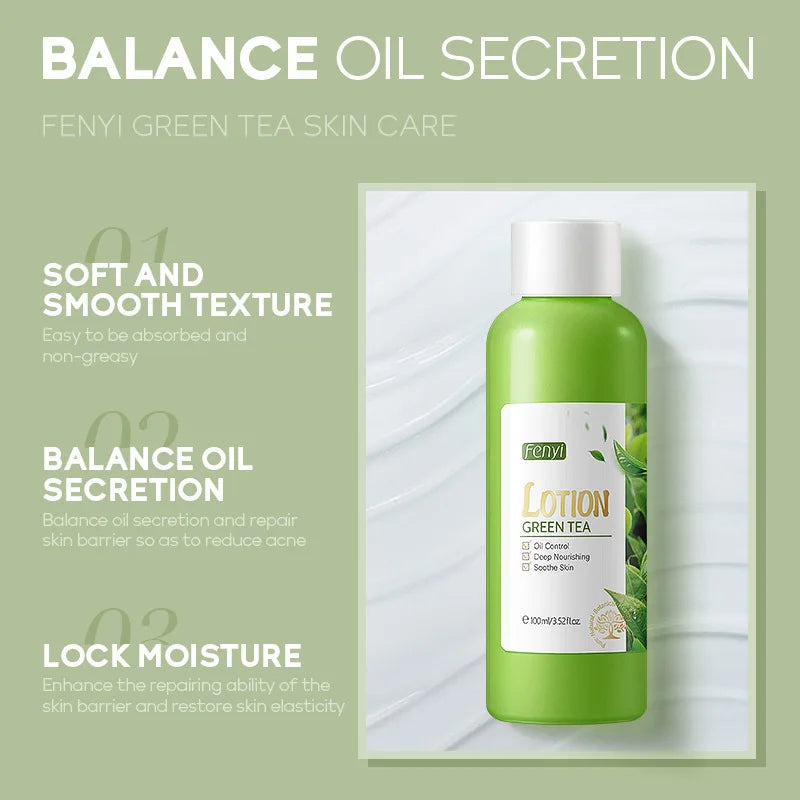 Facial Products Kit Sakura / Green Tea Face Cream Nourishing Skin Face Serum Fade Dark Circle Eye Cream Skincare Korean Cosmetic