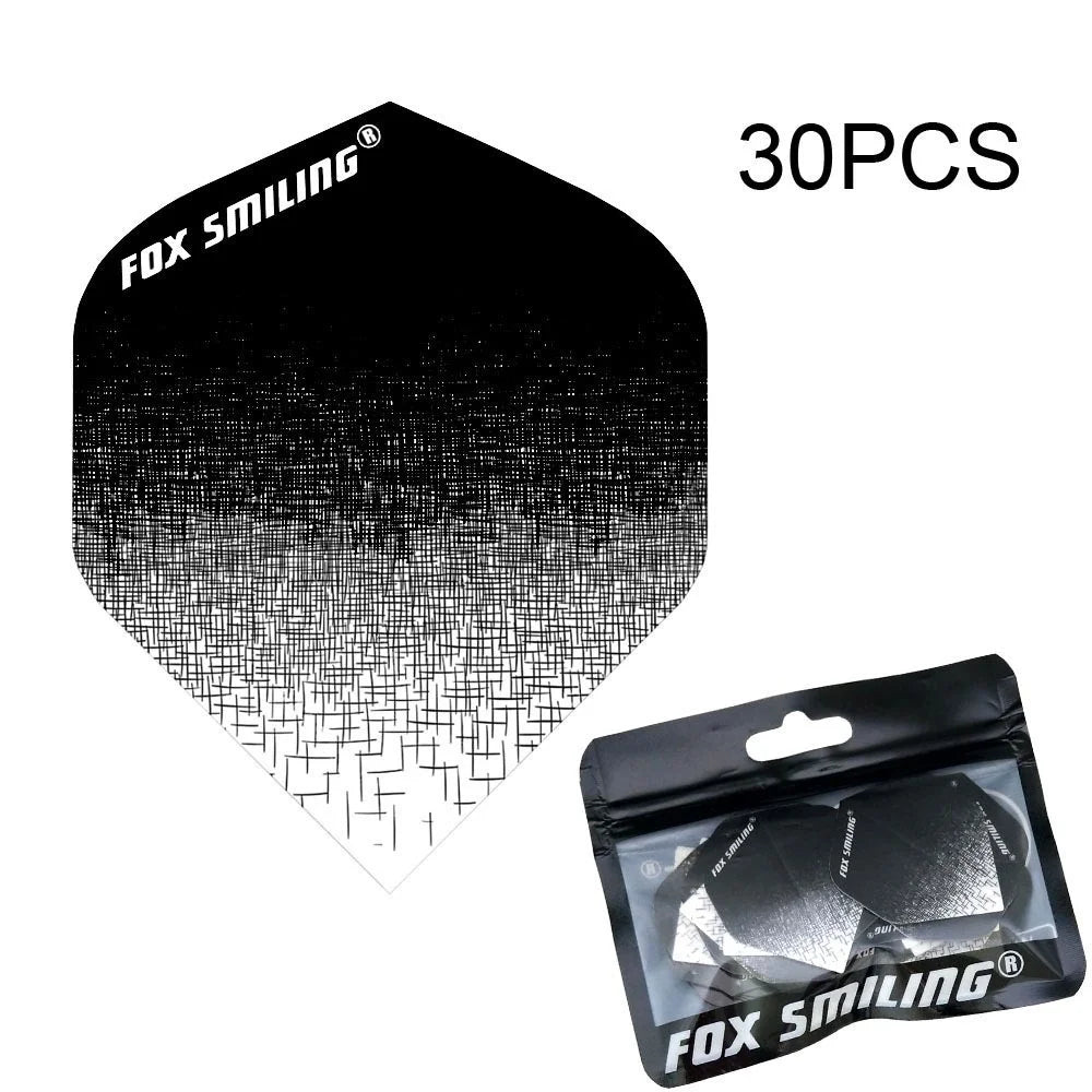 Fox Smiling 30PCS Dart Flights Wolf Pattern PET Dart Accessories Dardos Feather Leaves