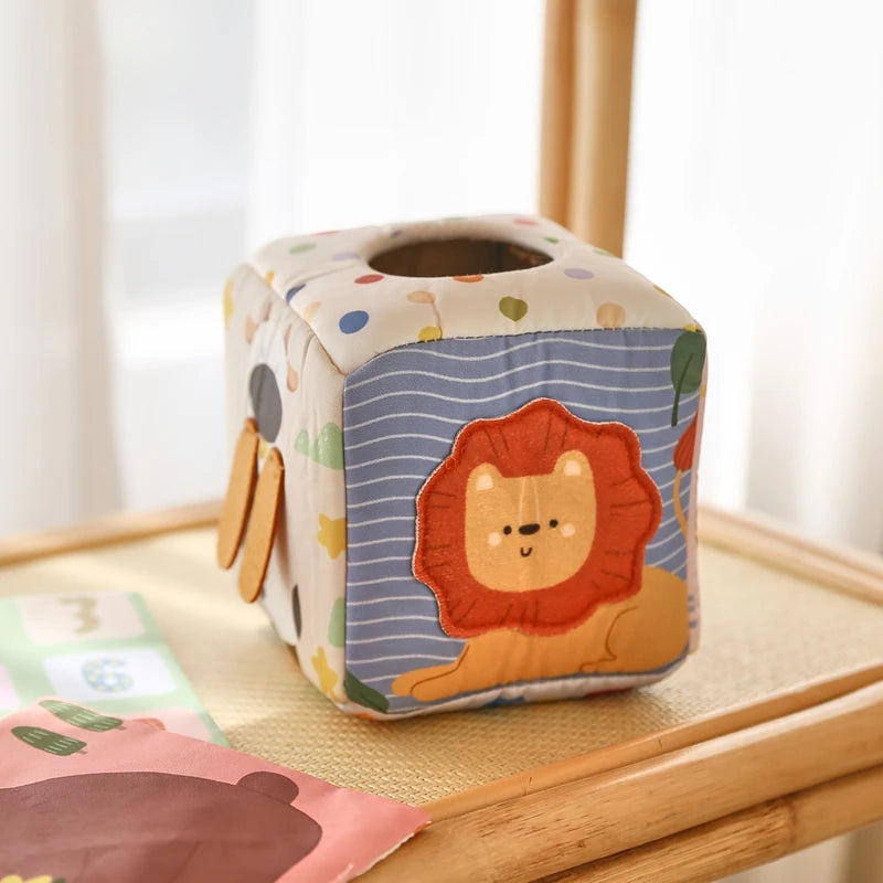 Montessori Toys Magic Cotton Animal Tissue Box Kids Finger Exercise Busy Board Toys Baby Educational Activity Sensory Game Gifts