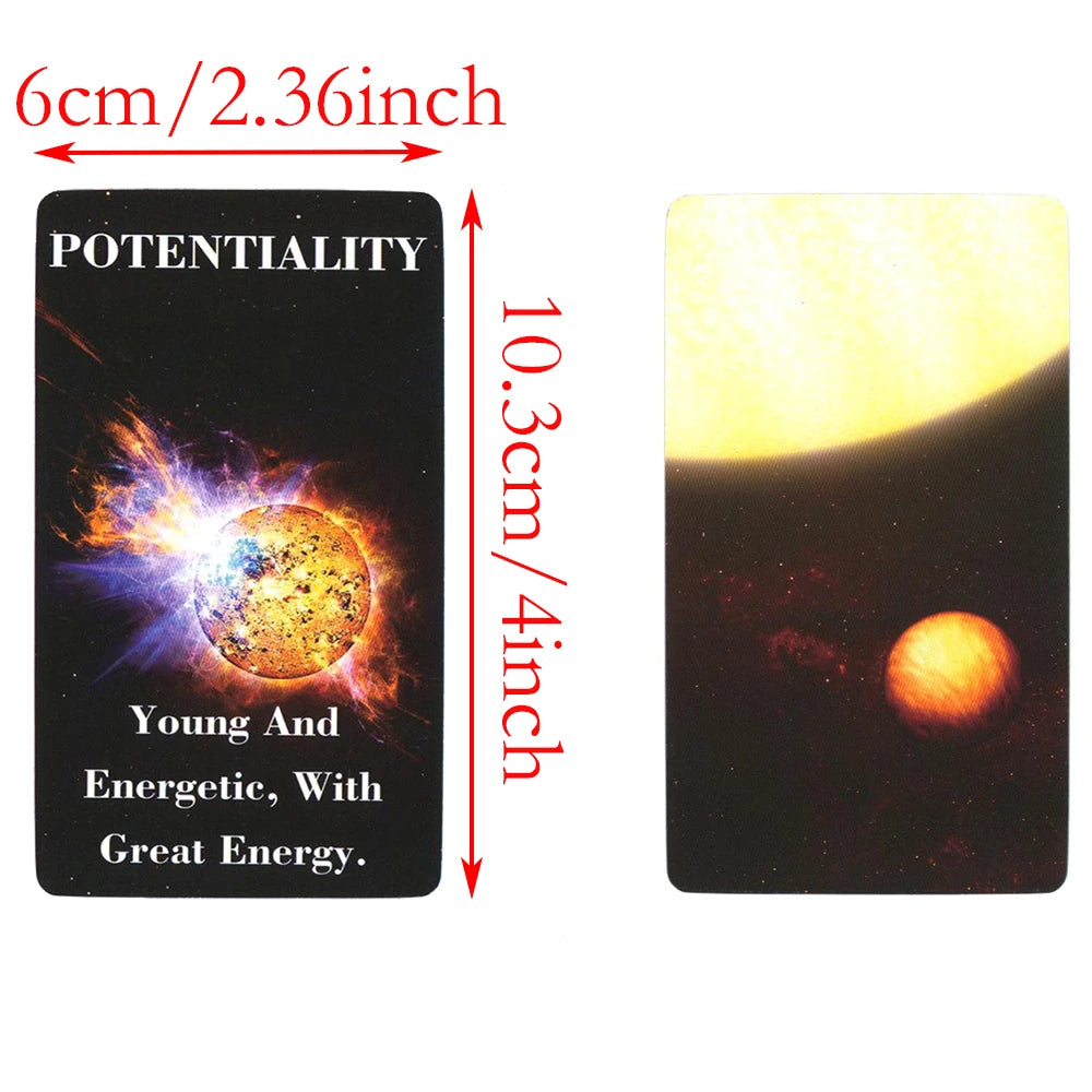 Occult Cosmos Oracle Cards Keywords Prophet Prophecy Divination Tarot Deck 64-cards English Meaning on It Fortune Telling