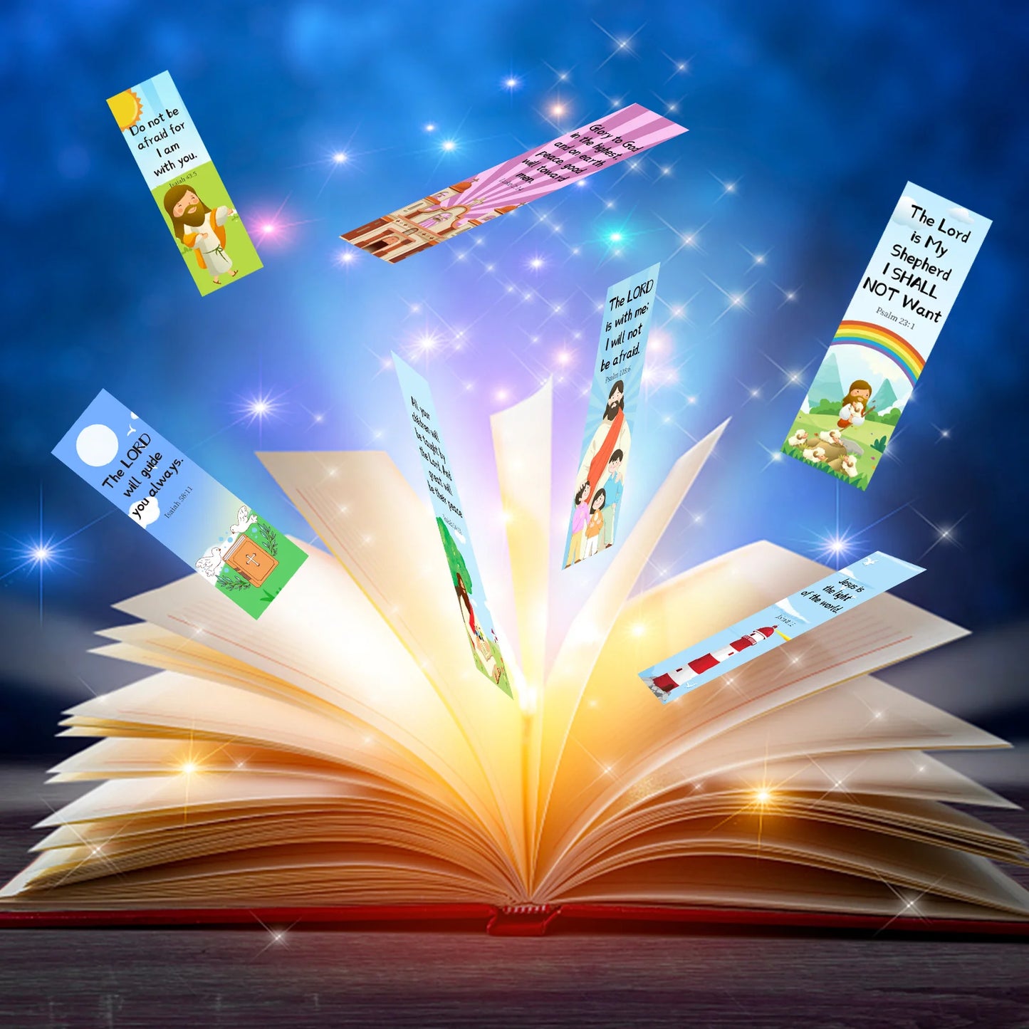 24 Pcs Christian Bookmarks Bible Verse Bookmarks with Scripture Inspirational Spiritual Bible Bookmarks
