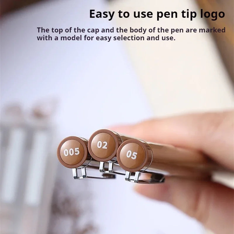 Brown Pigment Liner Needle Waterproof Drawing Pen For Sketch Watercolor Drawing Needle Pen Hook Line Pen Stationery Art Supplies