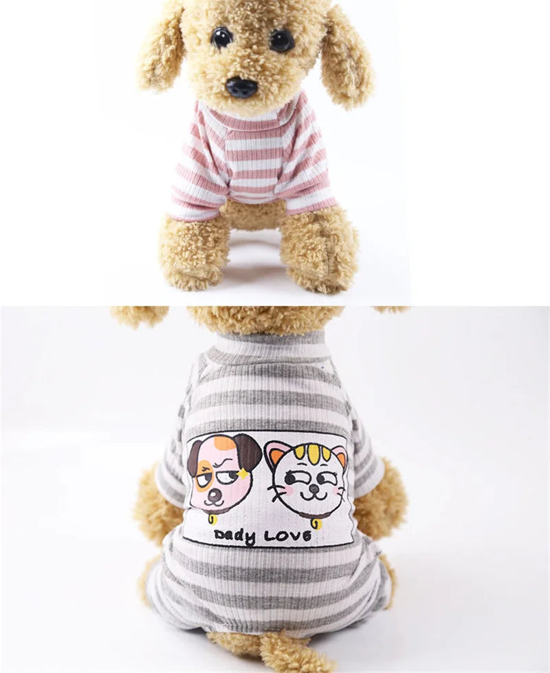 Dog Pajamas Pet Clothes for Small Dogs Cat Overall Suit Dog Puppy Jumpsuit for Dogs Chihuahua Sleepingwear Pet Clothing Coat