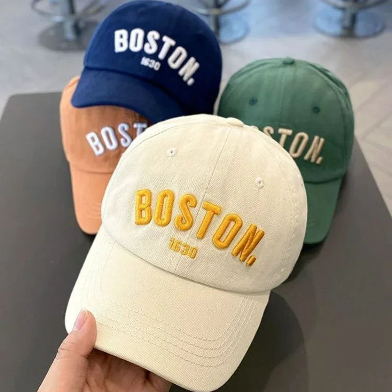 Solid Colors Letter Kids Baseball Cap Embroidery Children Girls Boys Sun Hat Spring Summer Outdoor Adjustable Visor Baby Cap