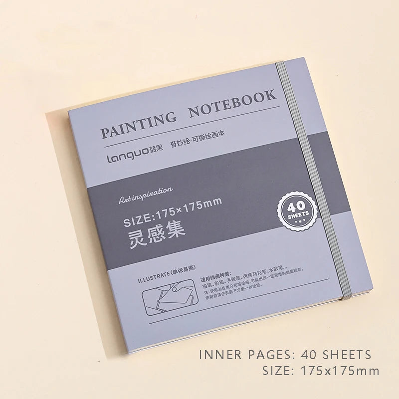 Creative Tearable Blank Painting Notebook Artist Thick Drawing Sketching Book for School Student Art Stationery Supplies