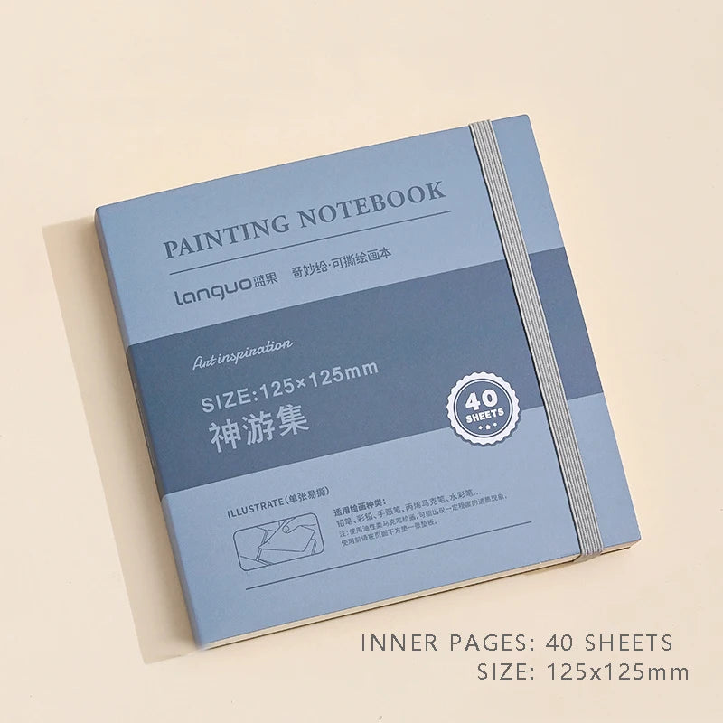 Creative Tearable Blank Painting Notebook Artist Thick Drawing Sketching Book for School Student Art Stationery Supplies