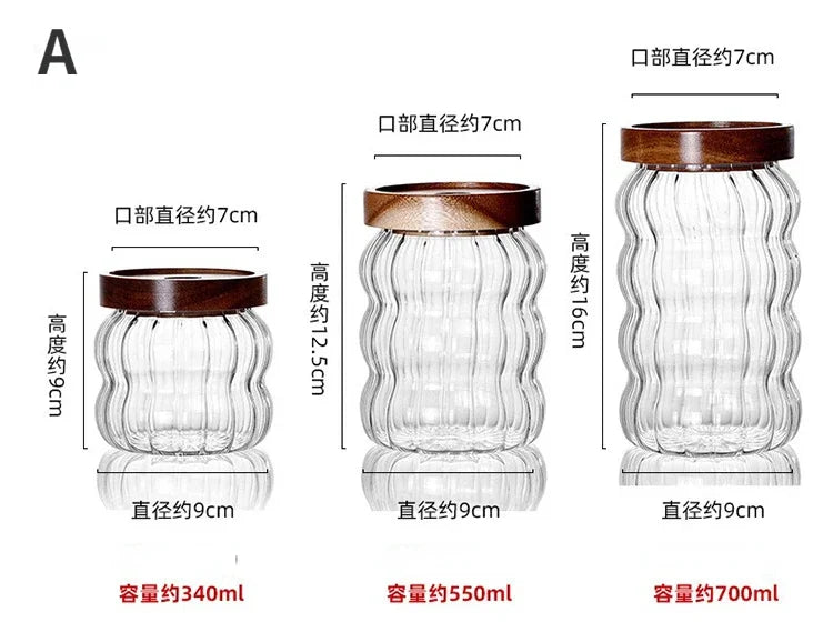 Glass Jars With Lids Container for Cereals Mason Jar Sugar and Tea Cans Storage Containers Hermetic Pots for Food Airtight Lid