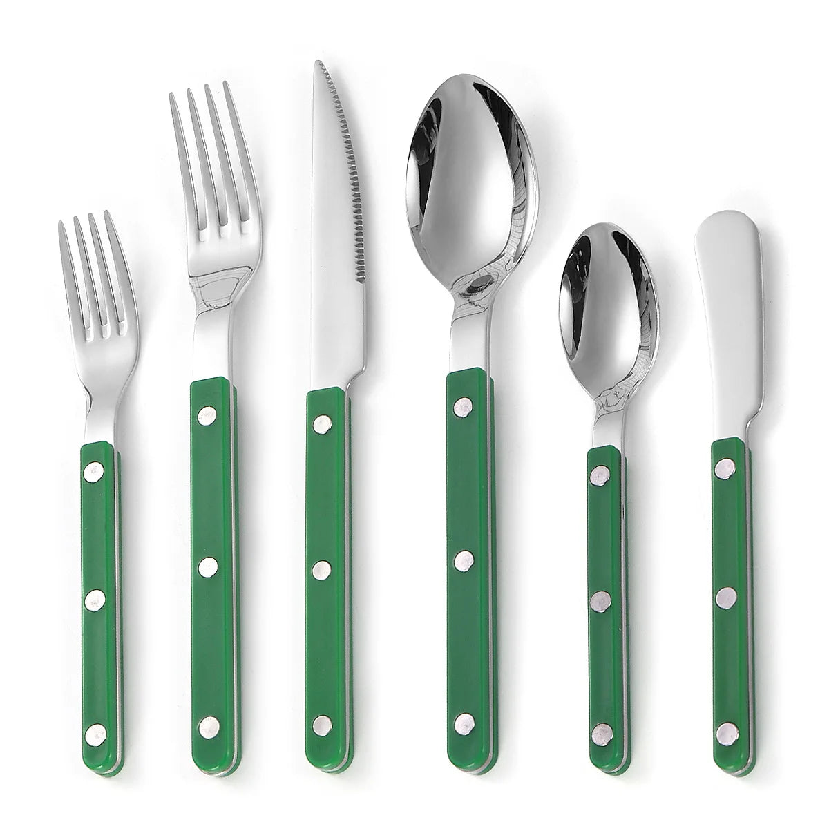 Fashion New Colorful Handle 304 Cutlery Set 18/10 Stainless Steel Creativity Gift Flatware Knife Fork Spoon Drop Ship